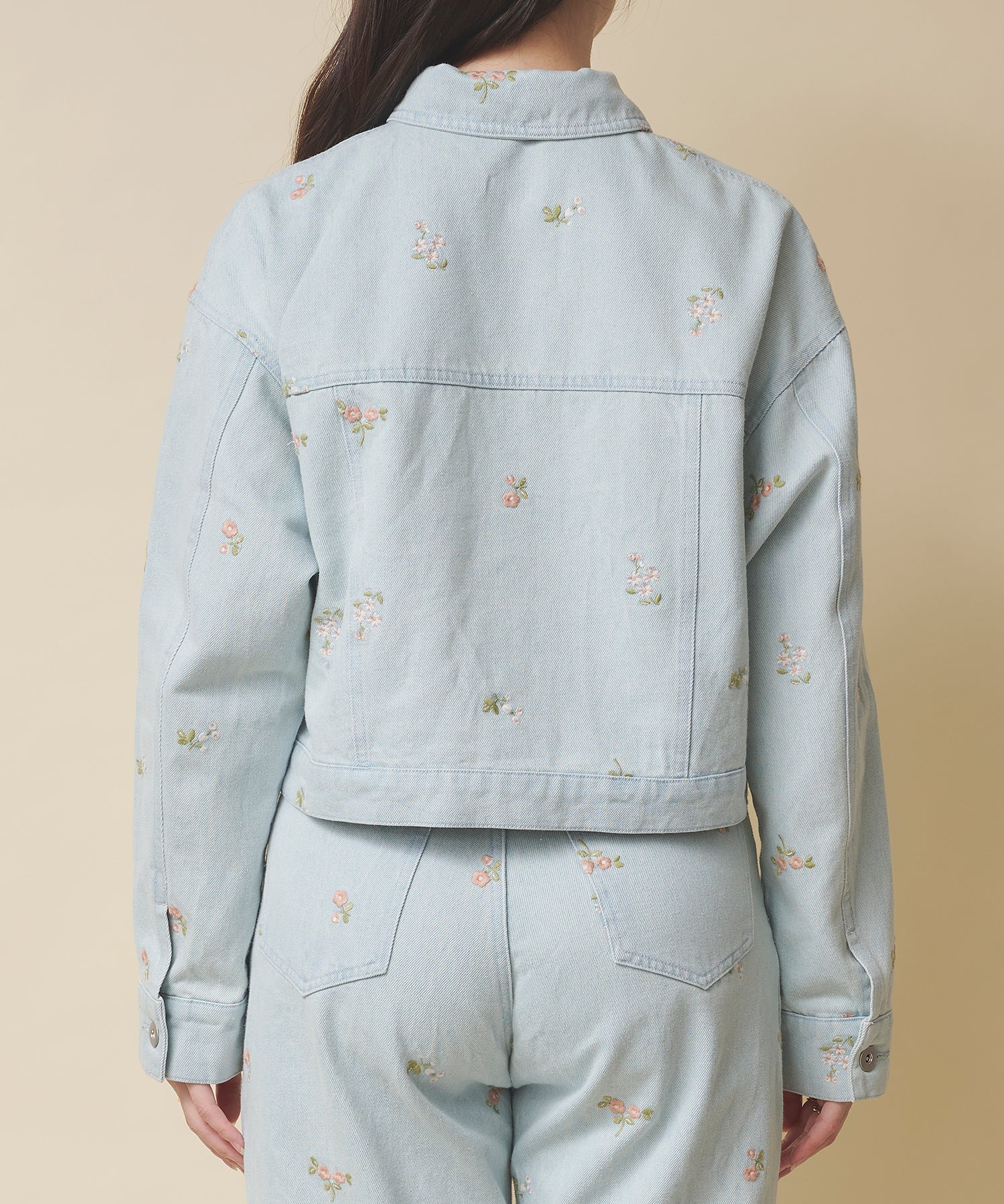 エンブロイダリーデニムジャケット Ditsy Floral Embroidery