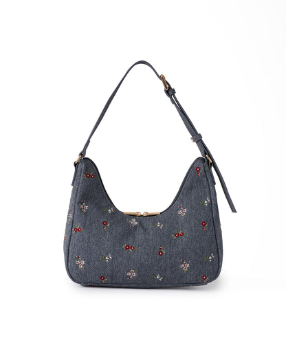 エンブロイダリーデニムバッグ Ditsy Floral Embroidery