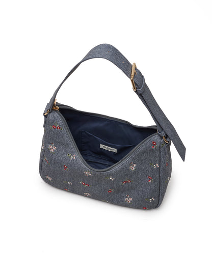 エンブロイダリーデニムバッグ Ditsy Floral Embroidery