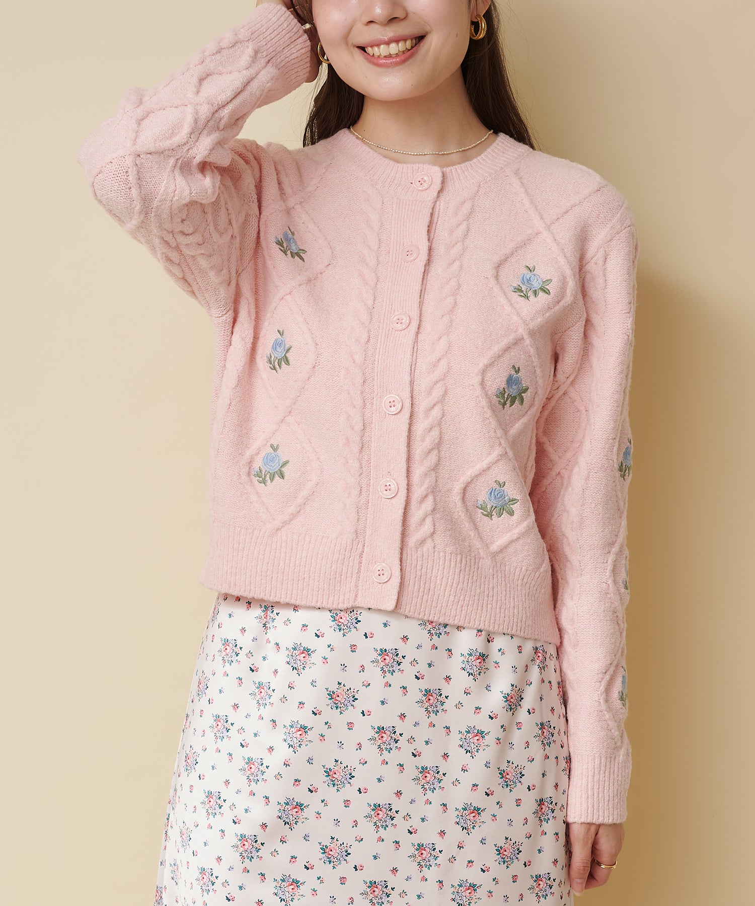 コムデギャルソン カーディガン 花柄 ピンク ニットケーブルカーディガン Floral Garden | Cath Kidston 日本公式