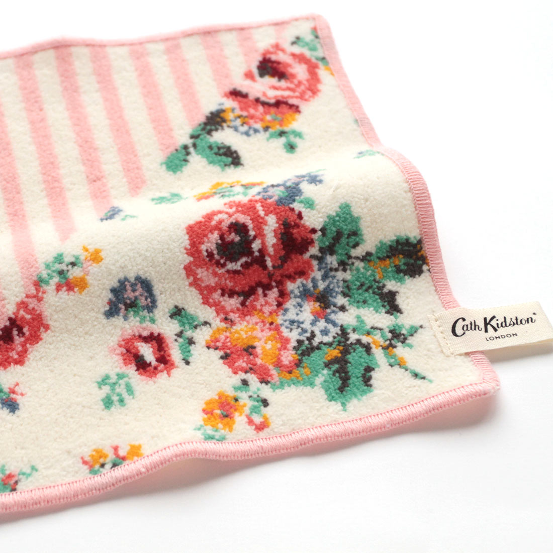Cath Kidston　タオル　ストライプフラワー