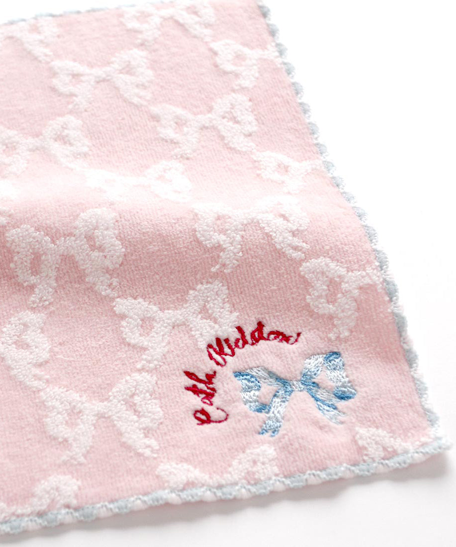 リボンモチーフタオルハンカチ