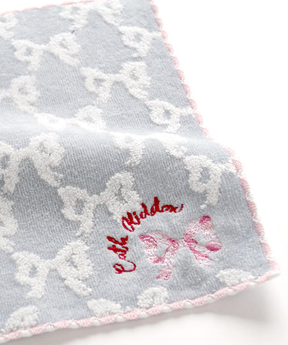 リボンモチーフタオルハンカチ