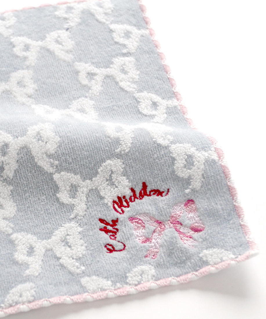 リボンモチーフタオルハンカチ