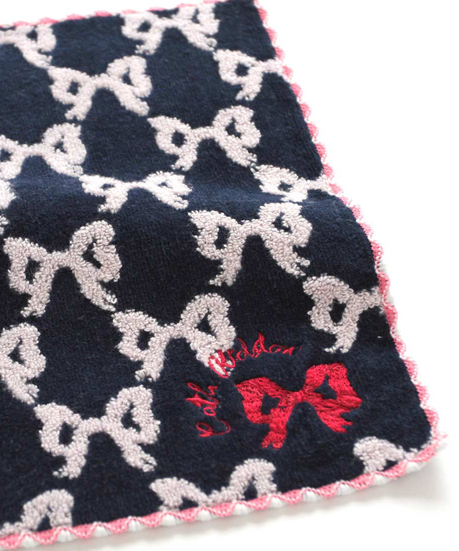 リボンモチーフタオルハンカチ