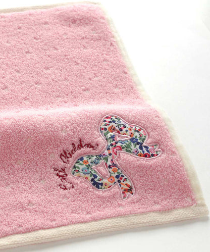 リボンアップリケタオルハンカチ HARMONY DITSY