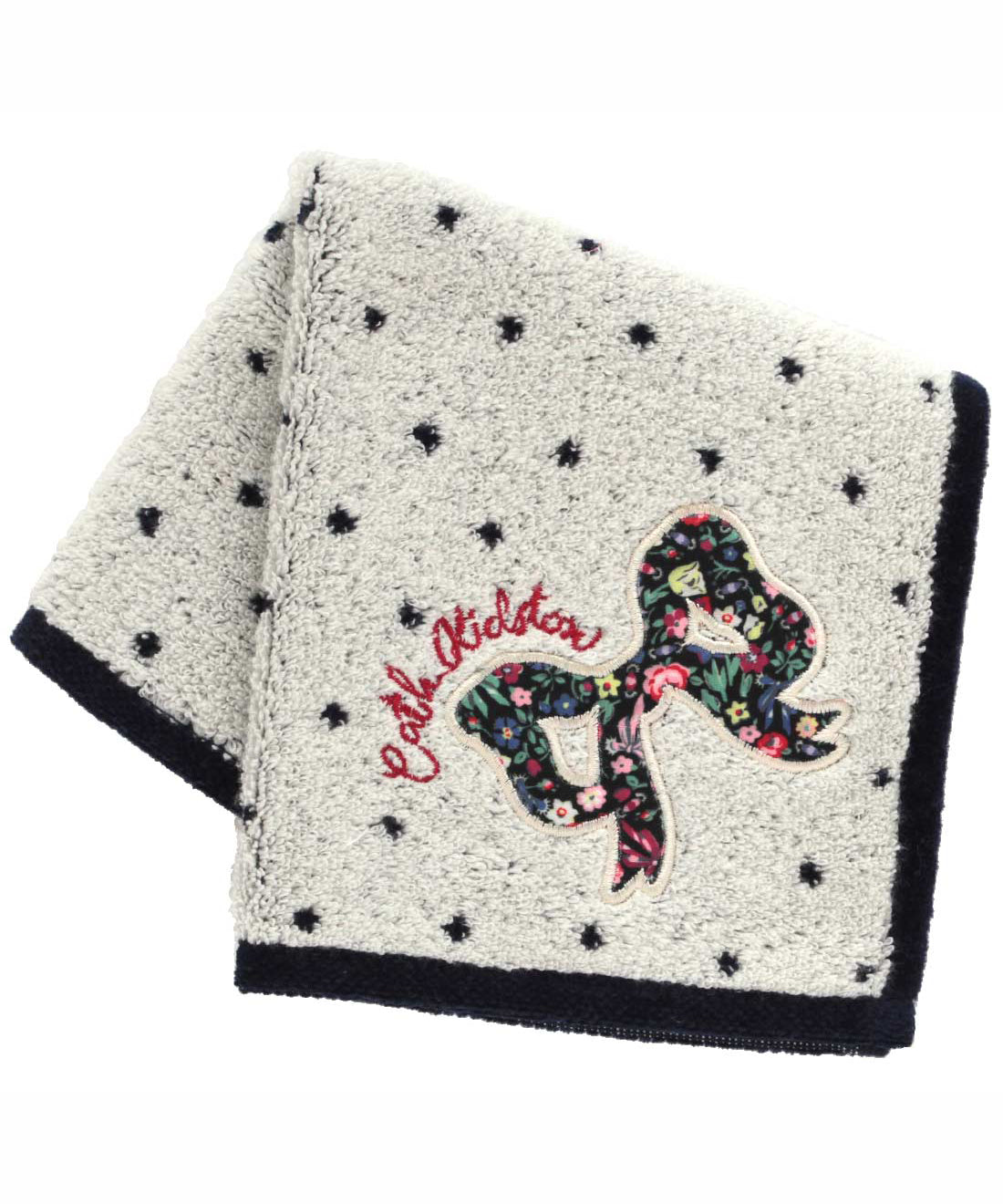 リボンアップリケタオルハンカチ HARMONY DITSY