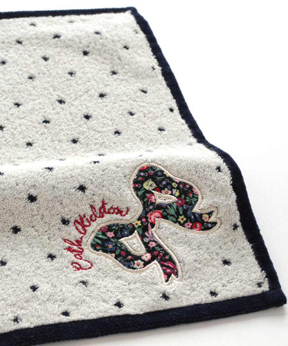 リボンアップリケタオルハンカチ HARMONY DITSY