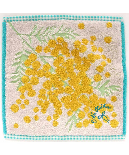 オーガンジー巾着入りミモザタオルハンカチ