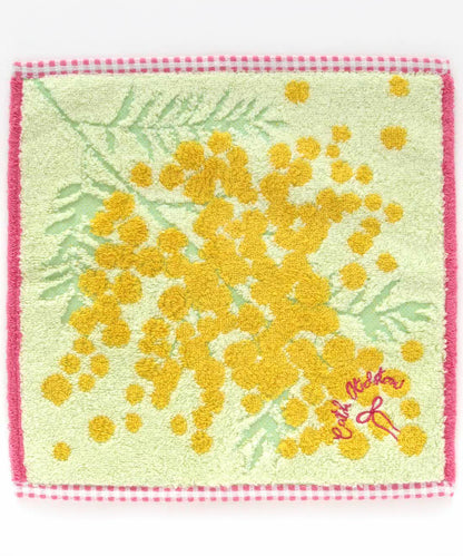 オーガンジー巾着入りミモザタオルハンカチ