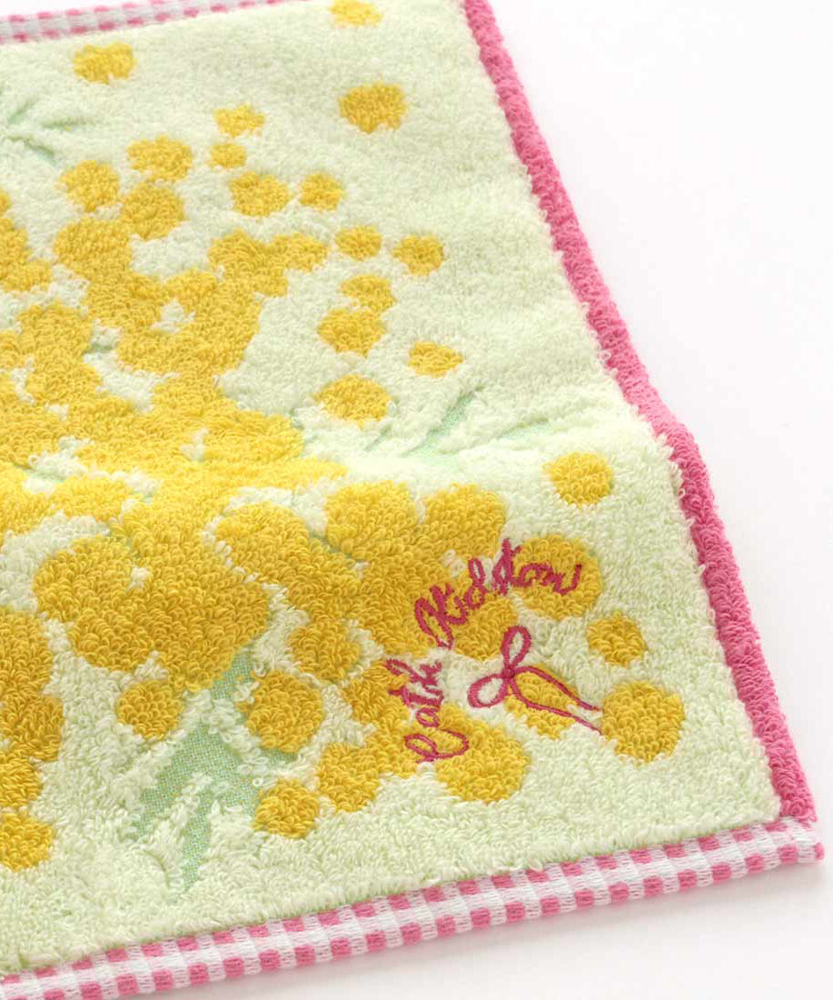 オーガンジー巾着入りミモザタオルハンカチ