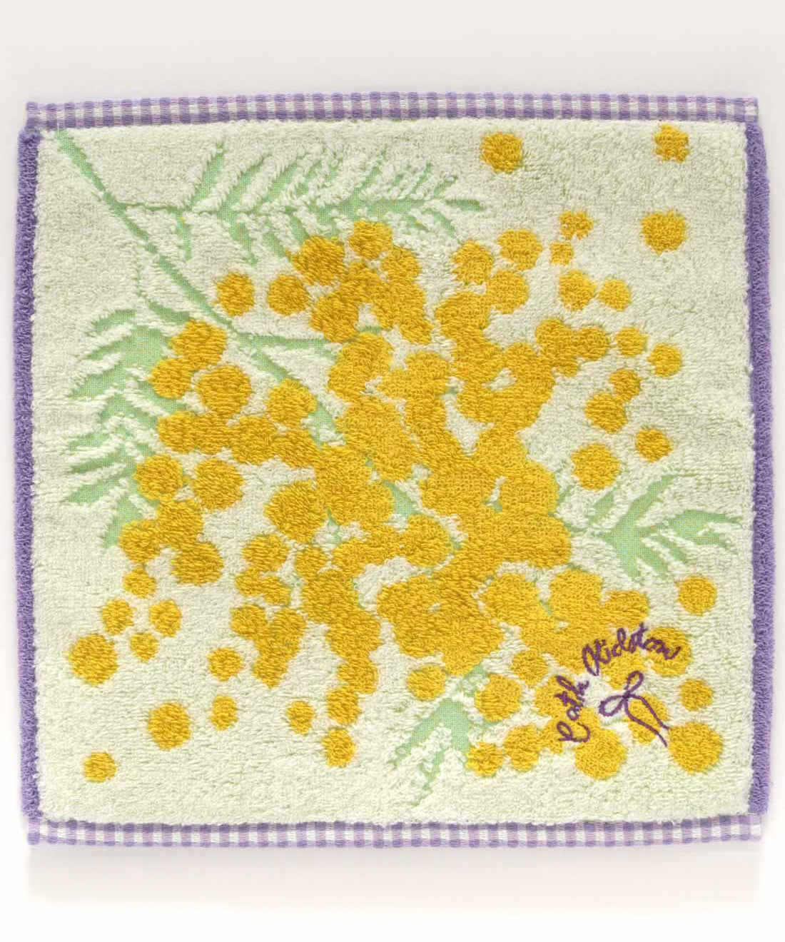 オーガンジー巾着入りミモザタオルハンカチ