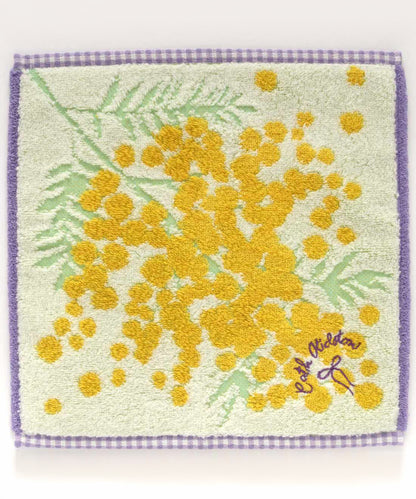 オーガンジー巾着入りミモザタオルハンカチ