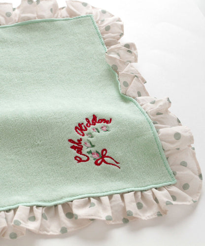 ドットフリルタオルハンカチ