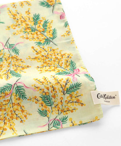 ミモザプリントハンカチ