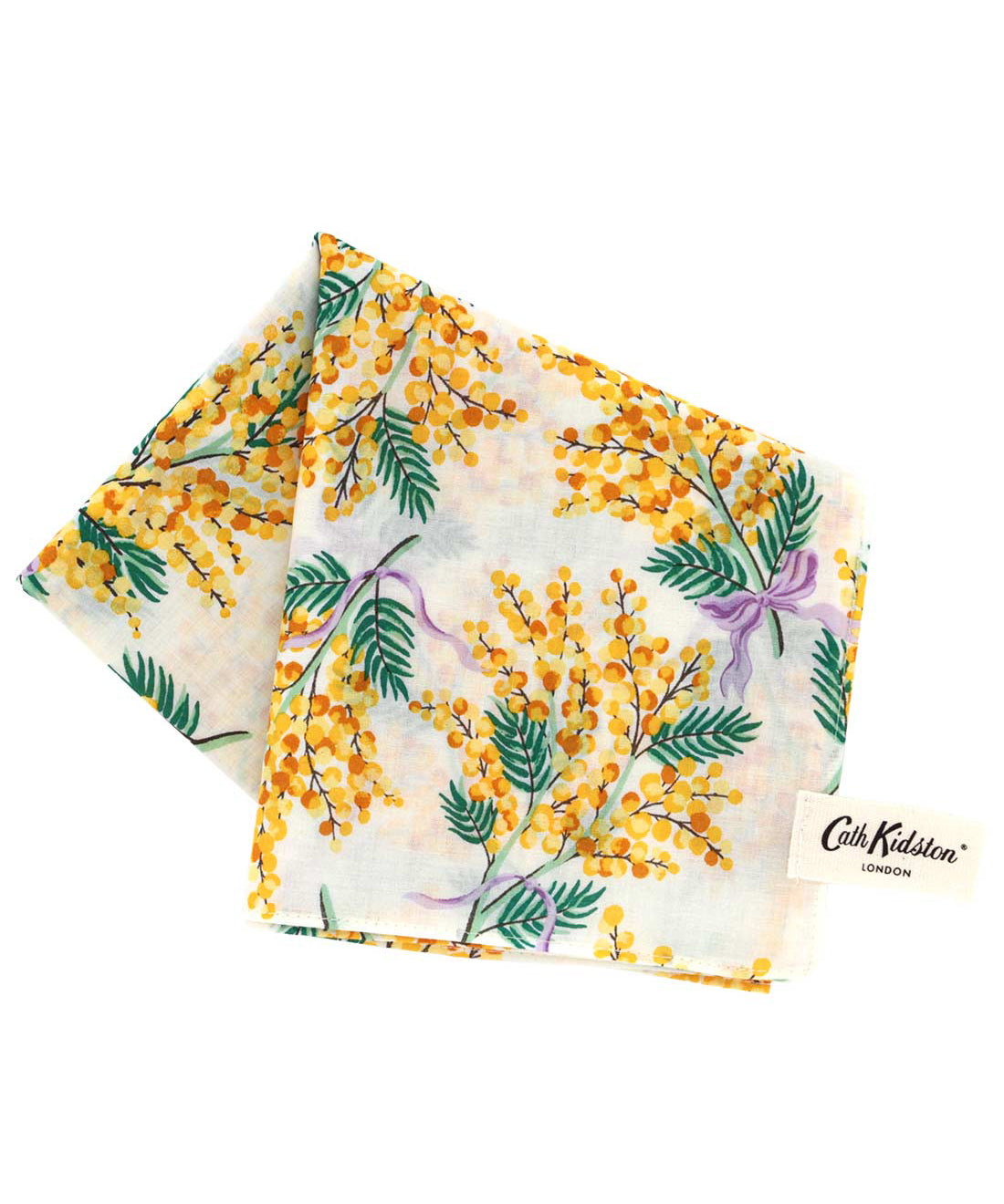ミモザプリントハンカチ