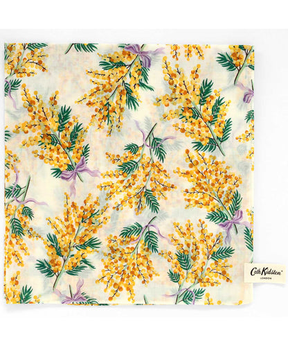 ミモザプリントハンカチ