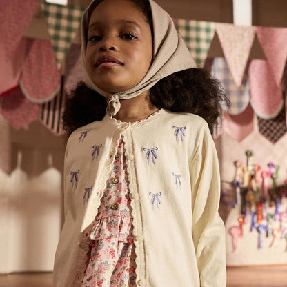 キッズ ニット カーディガン Bow