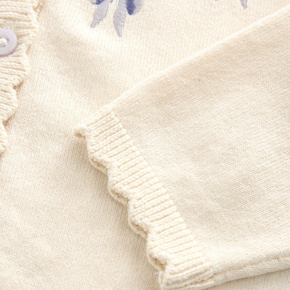 キッズ ニット カーディガン Bow