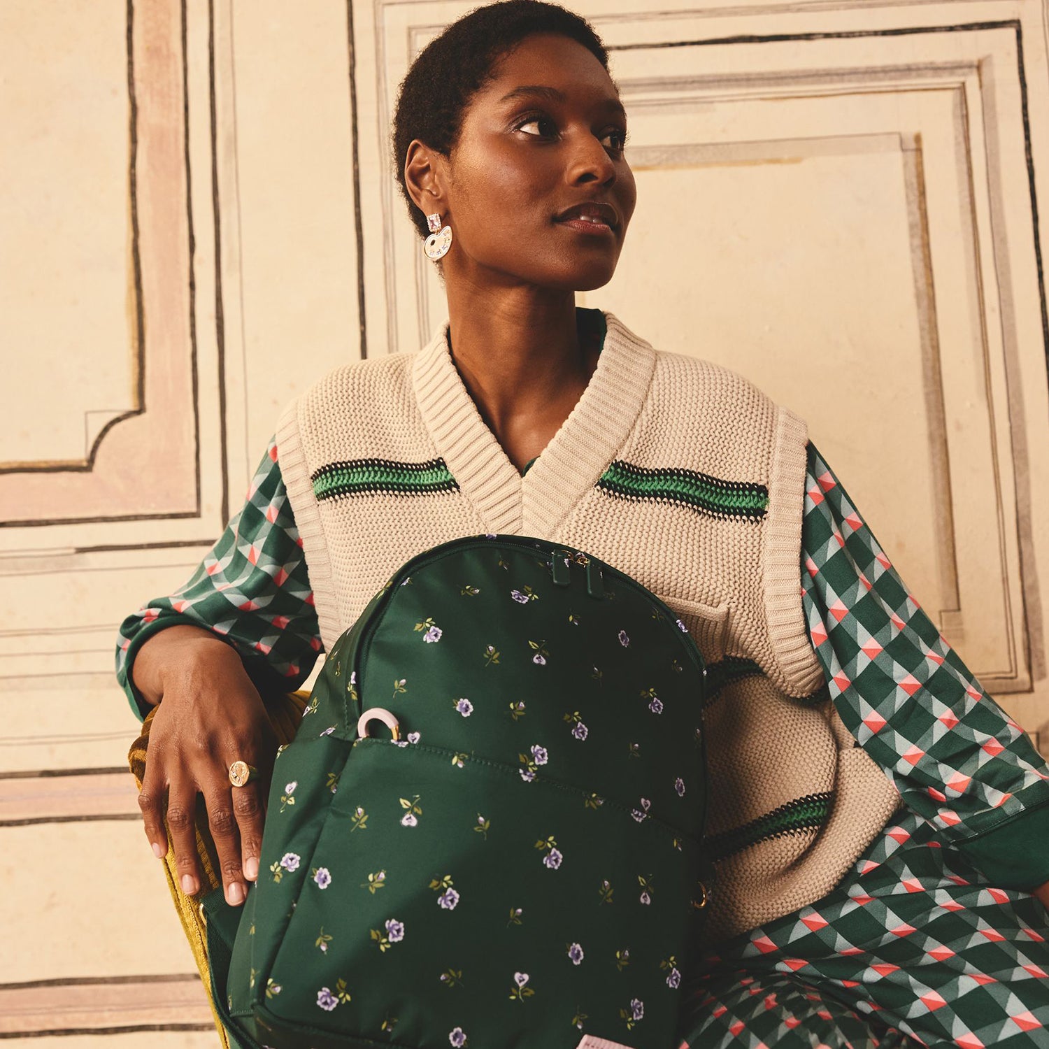 コンパクト バックパック Lace Sprigs | Cath Kidston 日本公式