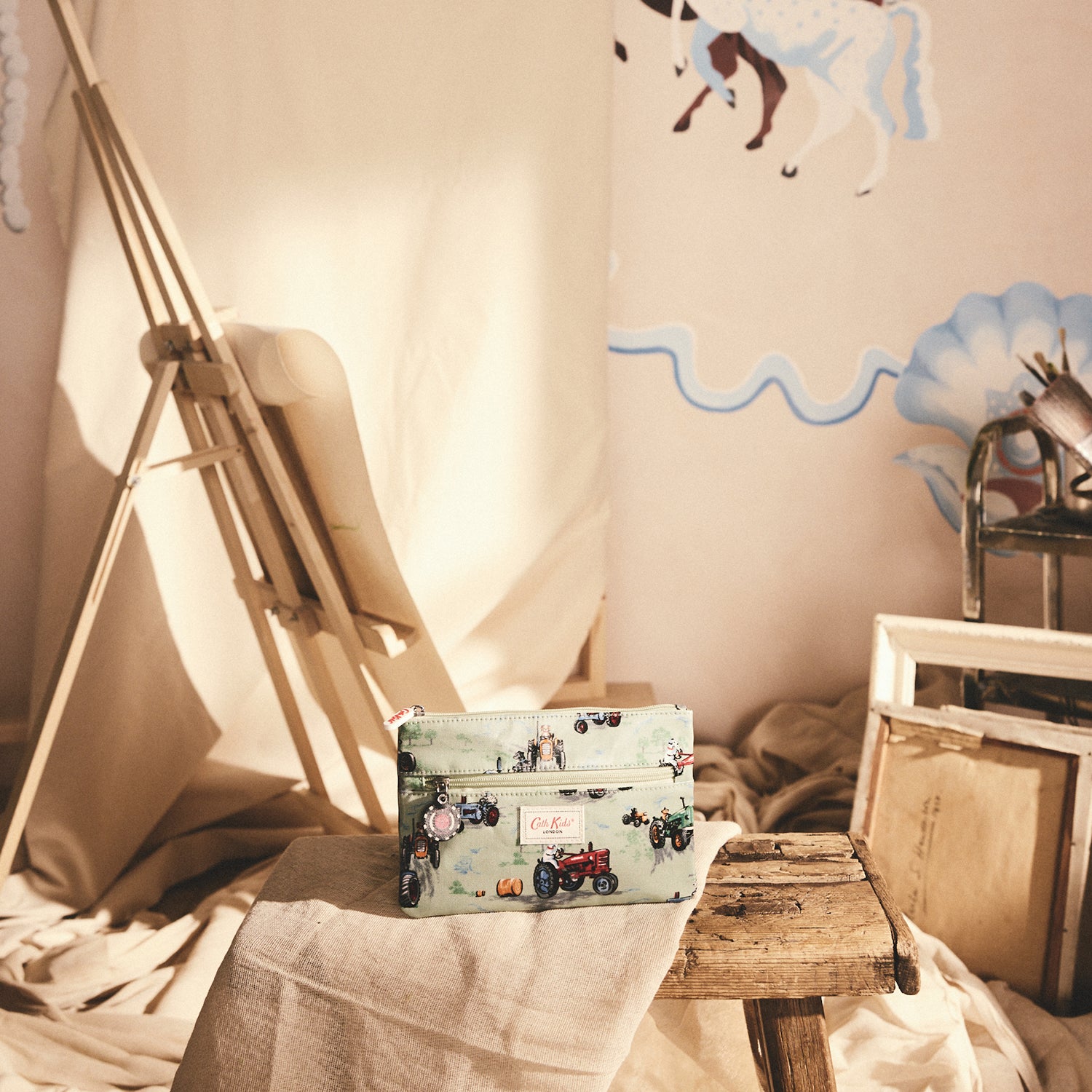 キッズ ダブル ジップドパース Tractors Friends | Cath Kidston 日本