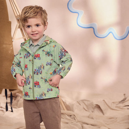 キッズ プリントジャケットGreen Tractor