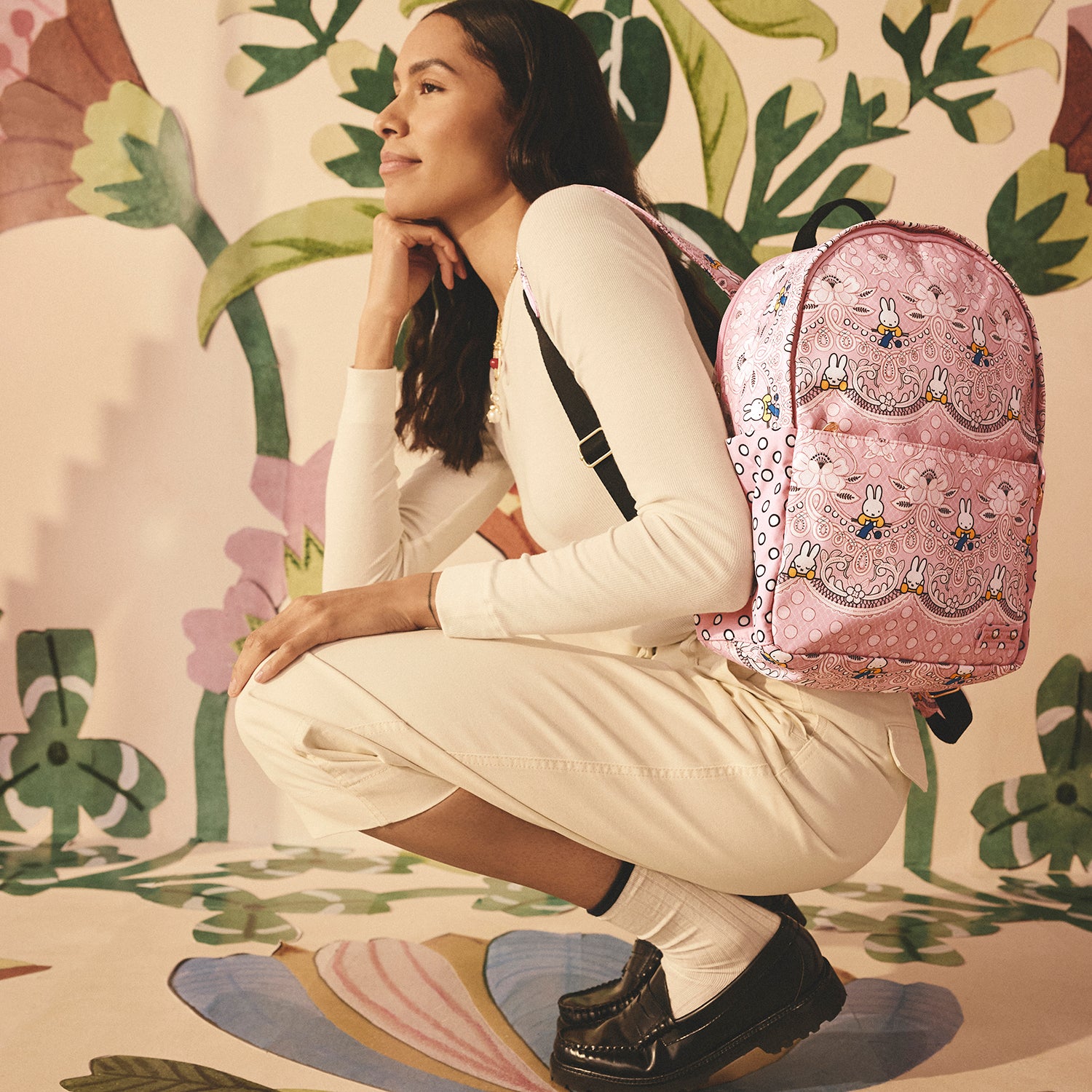 ミッフィー コンパクト バックパック Miffy Lace