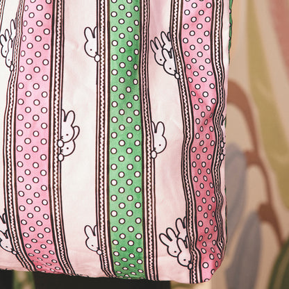 ミッフィー ショッパー Miffy Drawn Stripe