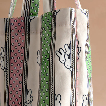 ミッフィー ショッパー Miffy Drawn Stripe