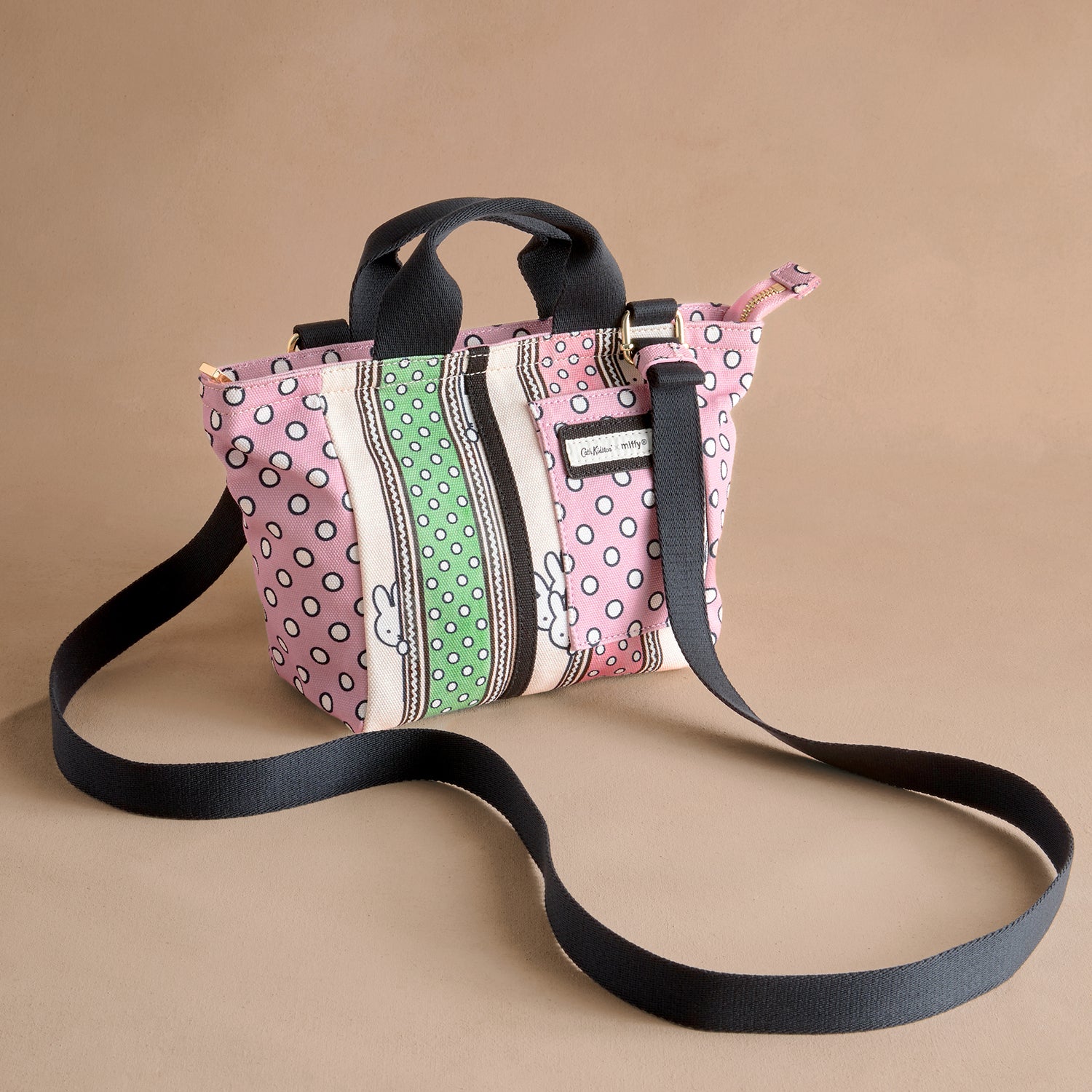 ミッフィー ミニ トート クロスボディバッグ Miffy Drawn Stripe