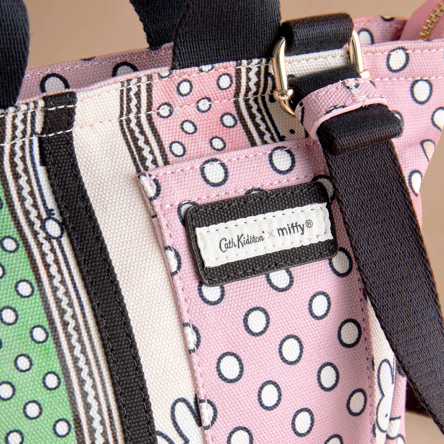 ミッフィー ミニ トート クロスボディバッグ Miffy Drawn Stripe