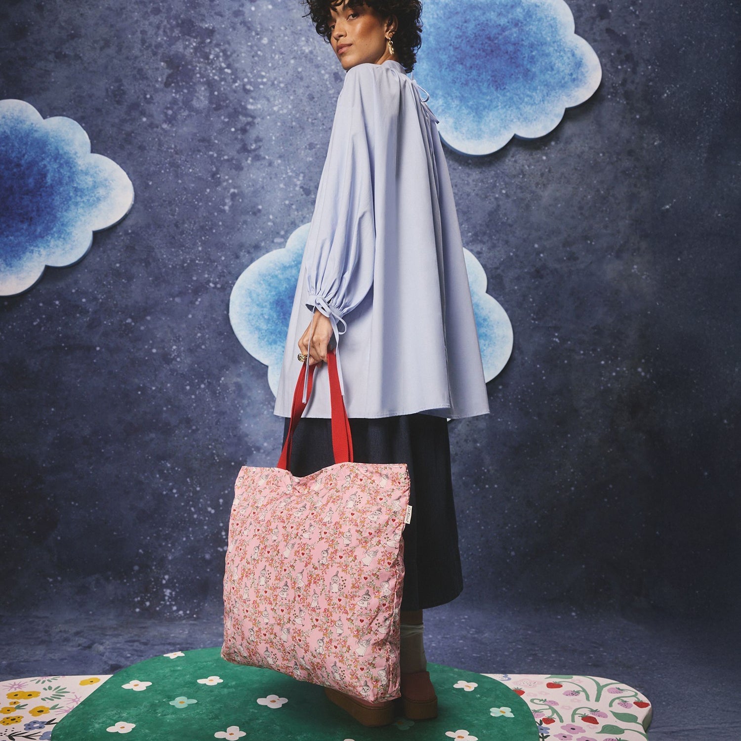 ムーミン  ラージ フォルダウェイ トートバッグ Little My Ditsy