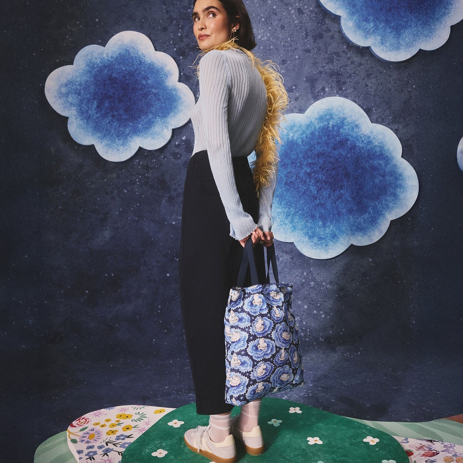 ムーミン フォルダウェイ トートバッグ Moomin Clouds | Cath Kidston