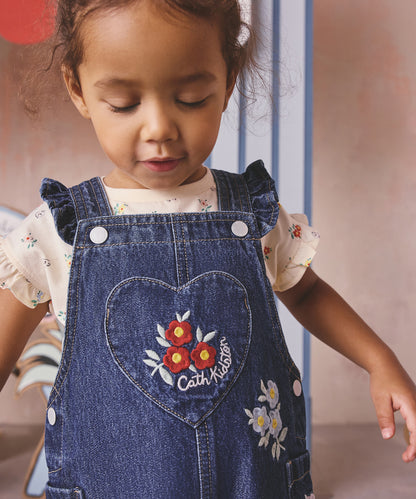 キッズ トップス ＆ サロペット セット Button Block Floral