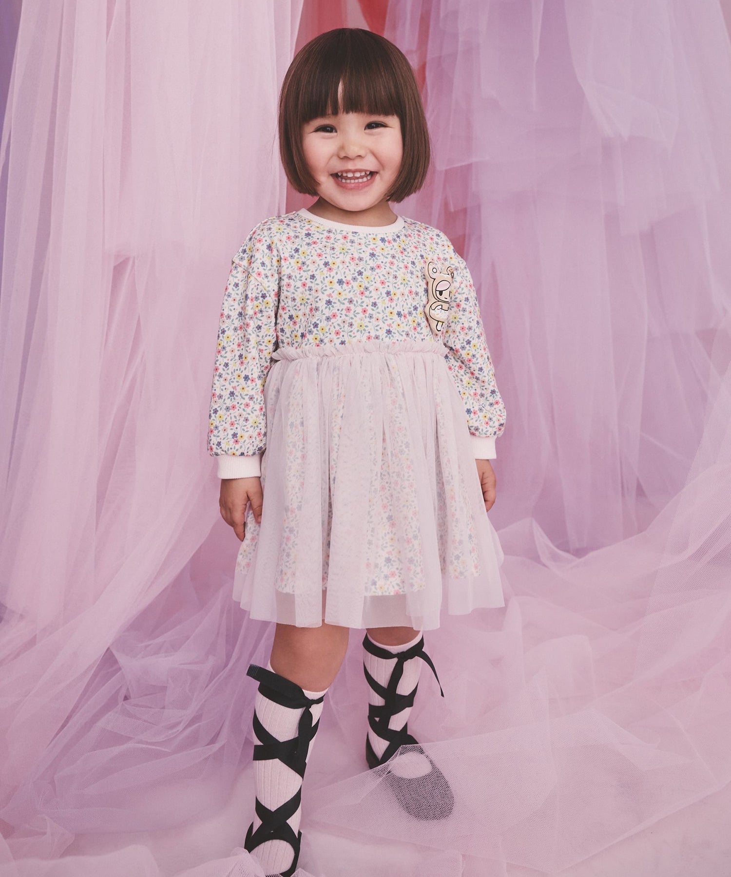tokidoki キッズ チュール スウェット ワンピース Tokidoki Ditsy