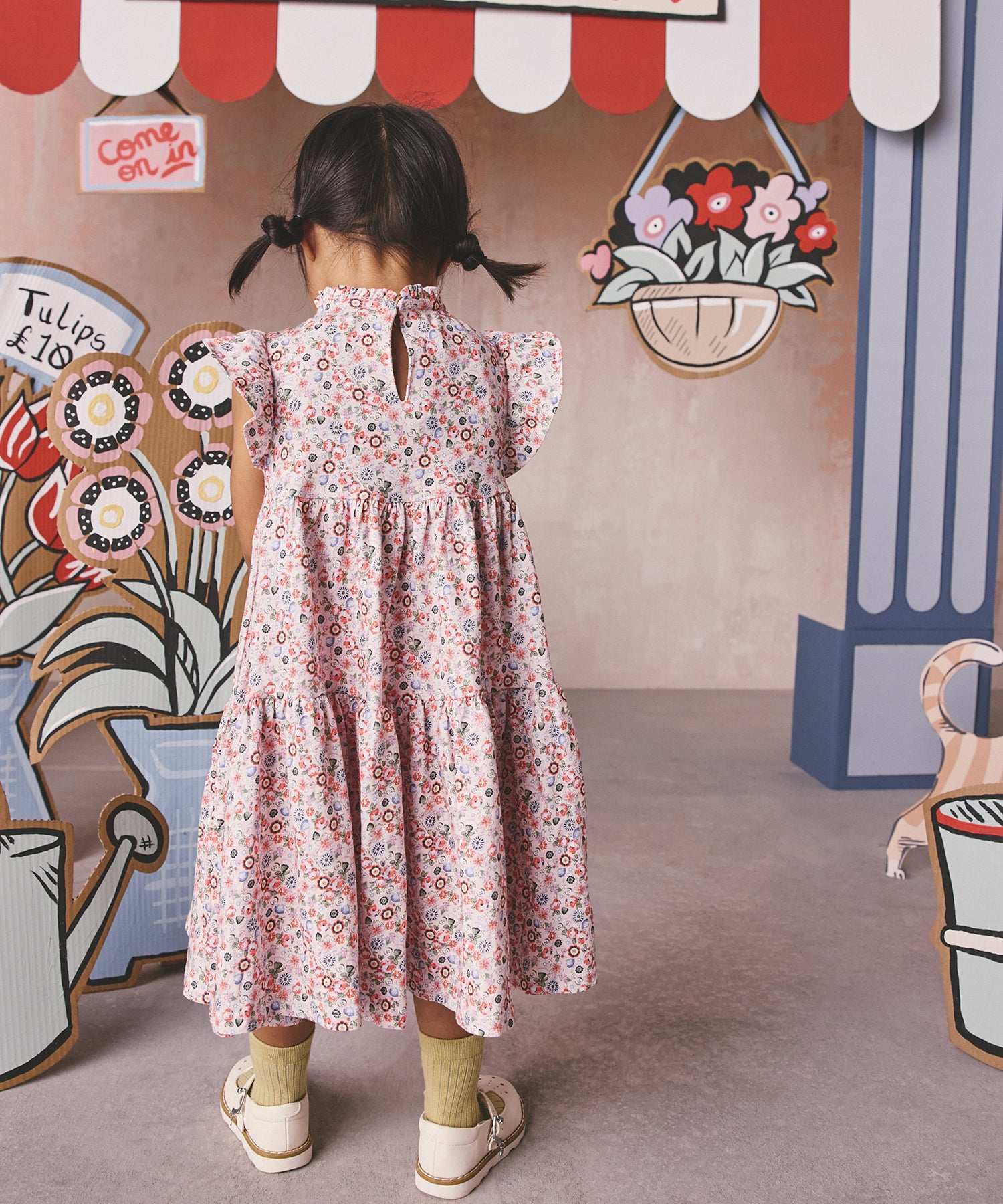 キッズ ティアード ワンピース Pearly Queen Ditsy | Cath Kidston