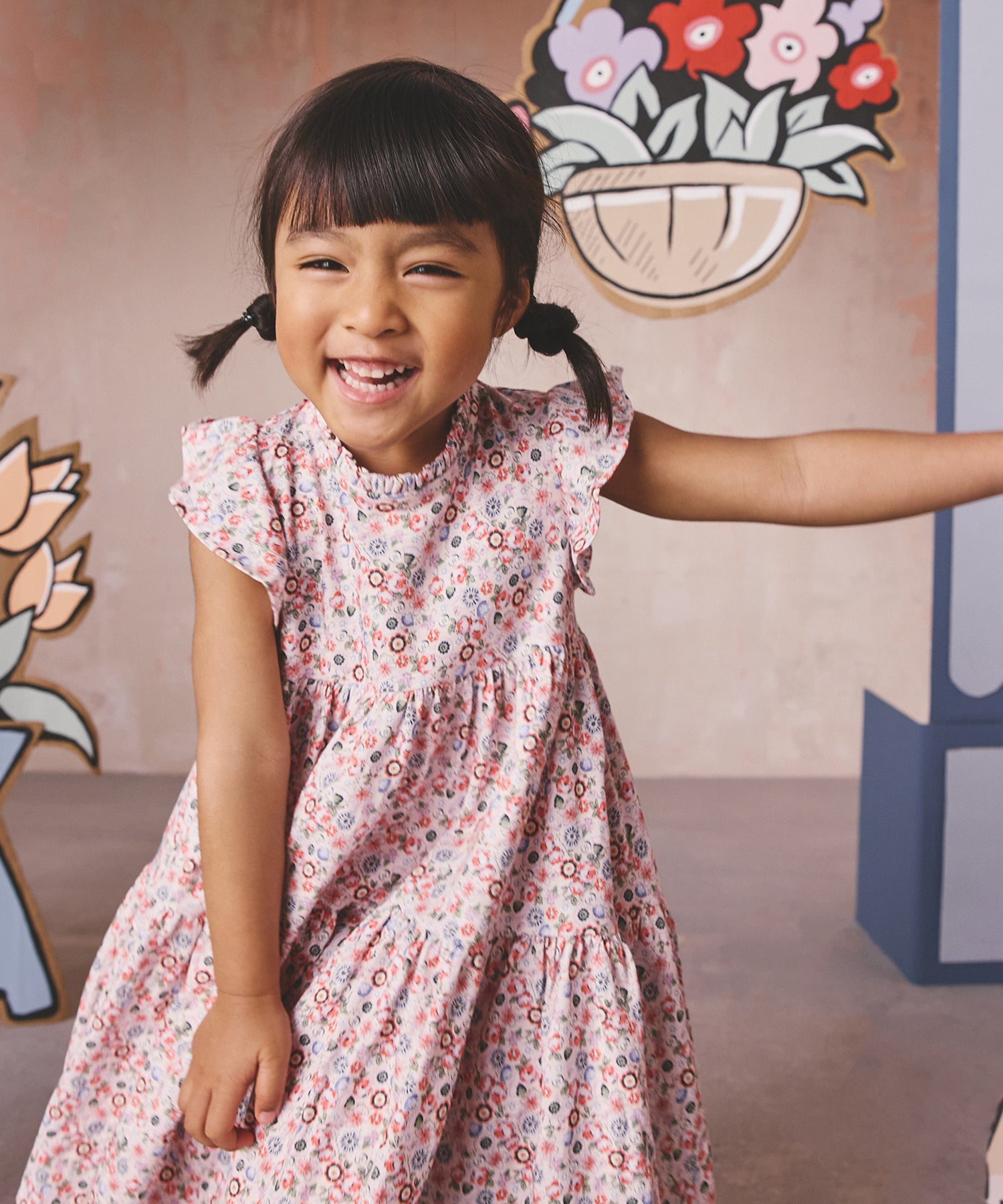 キッズ ティアード ワンピース Pearly Queen Ditsy