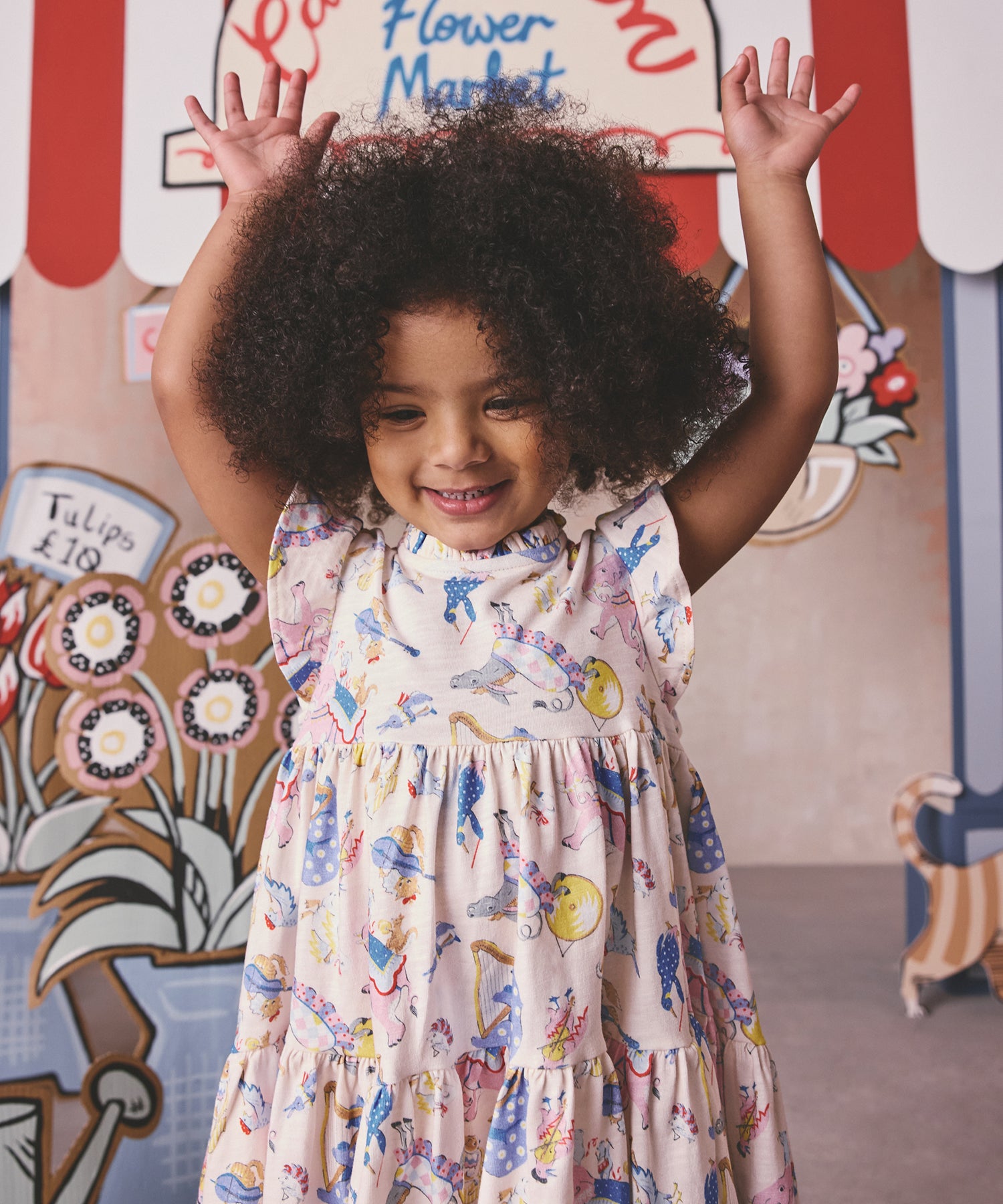 キッズ ティアード ワンピース Musical Animals