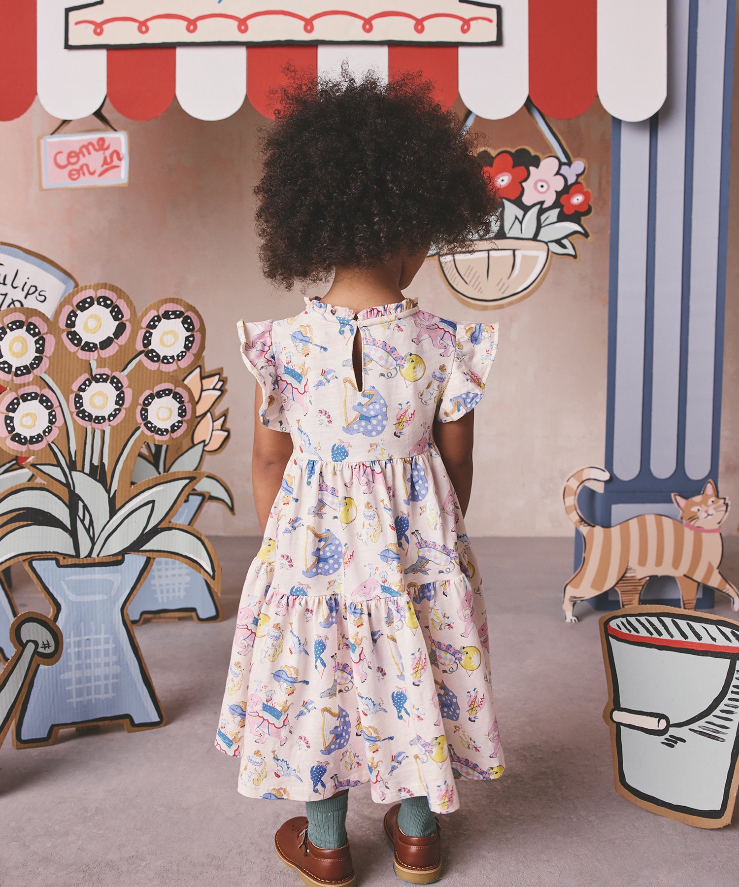 キッズ ティアード ワンピース Musical Animals | Cath Kidston 日本