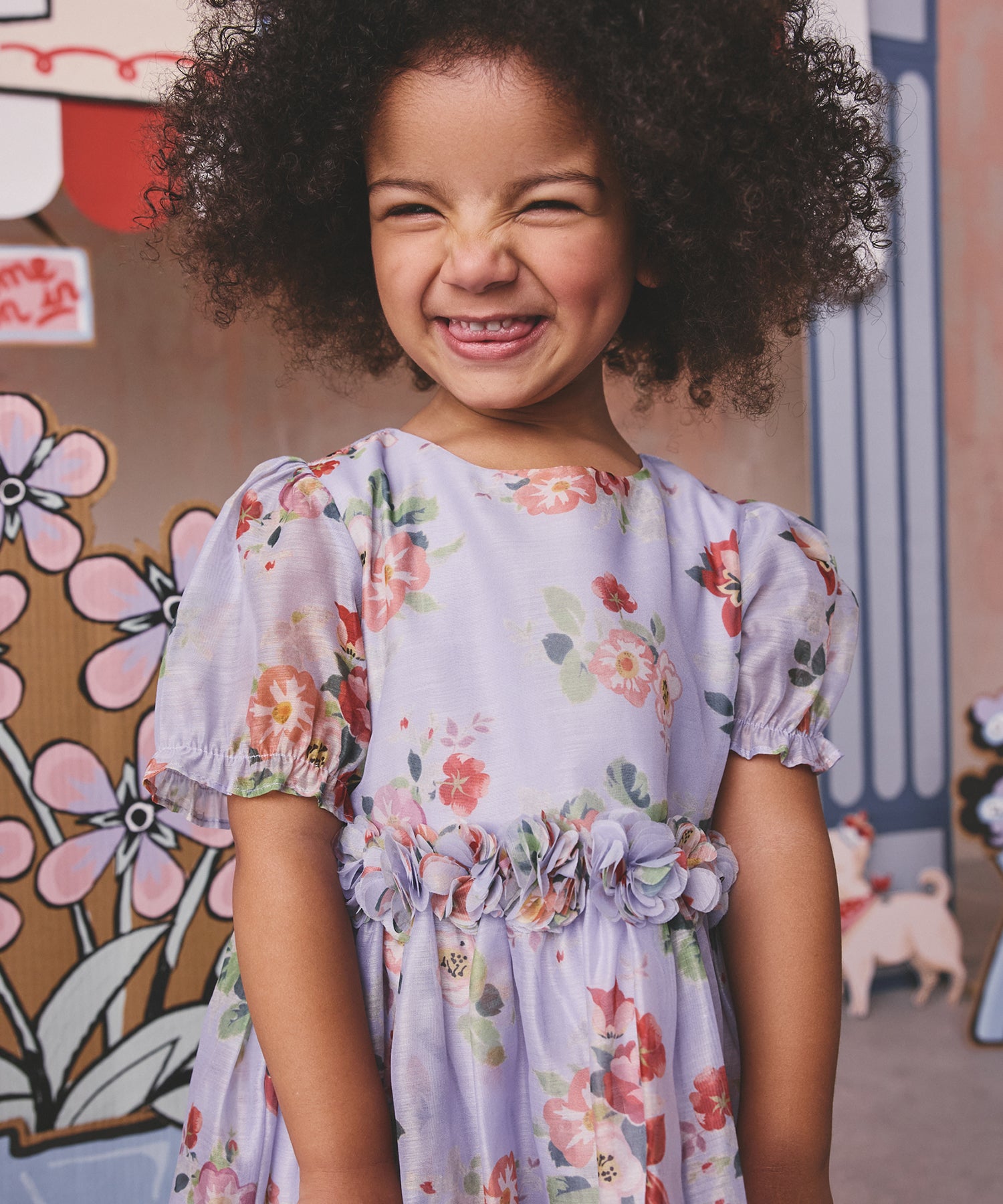 キッズ フローラル コサージュ ドレス Archive Floral