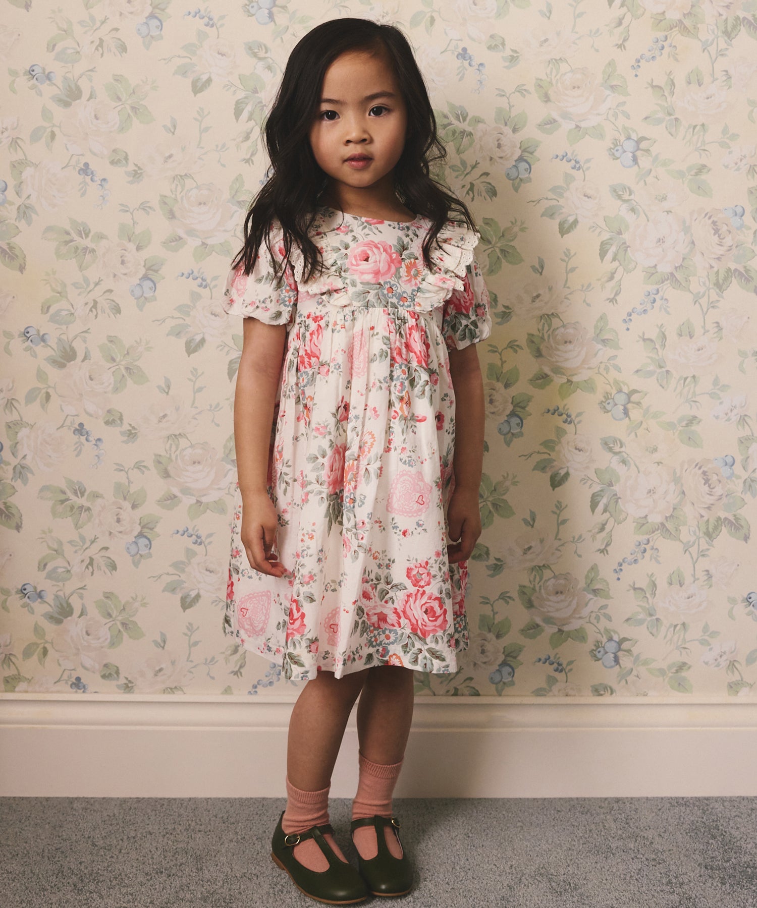 キッズ フリルワンピース Hackney Rose | Cath Kidston 日本公式
