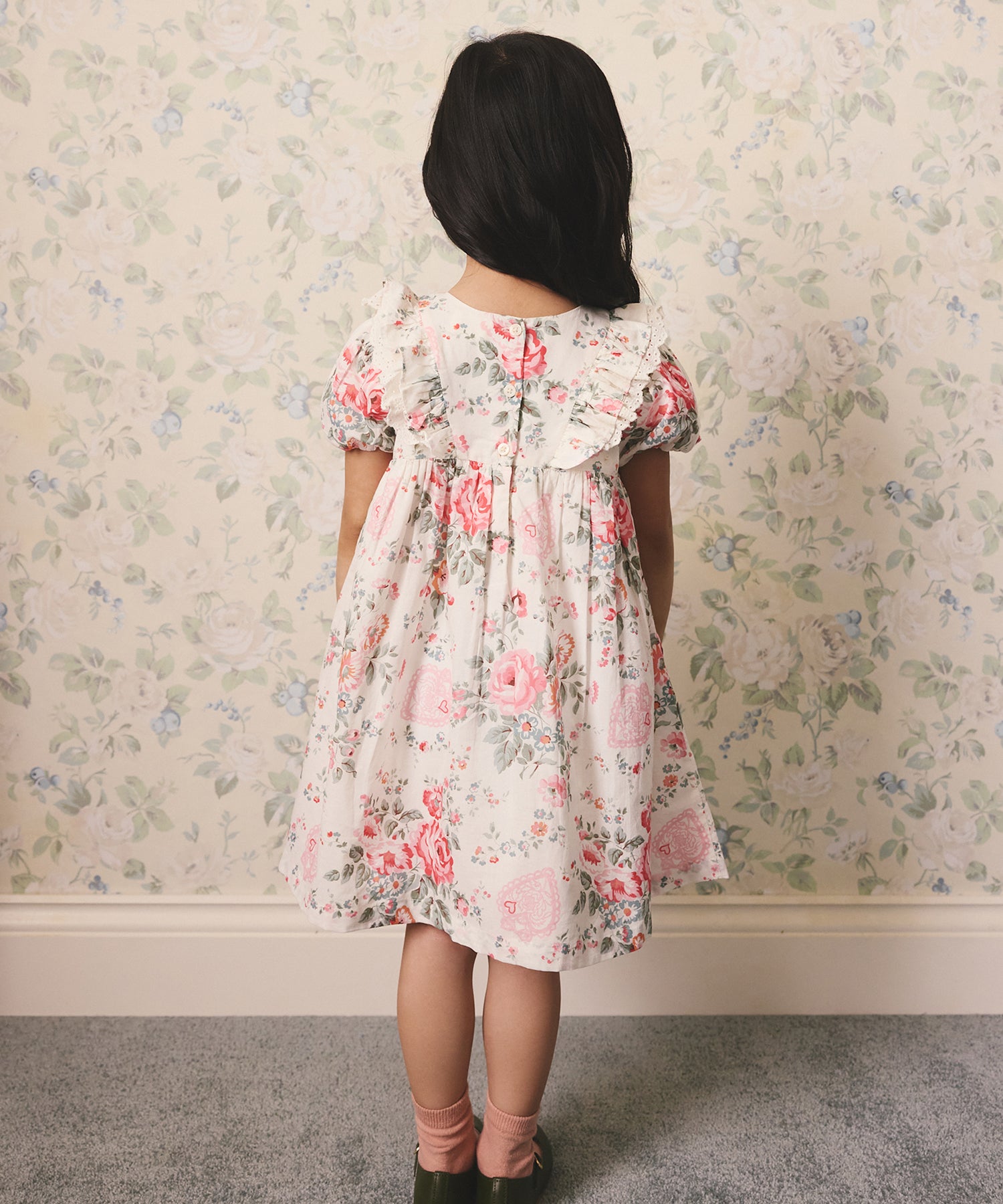 キッズ フリルワンピース Hackney Rose | Cath Kidston 日本公式
