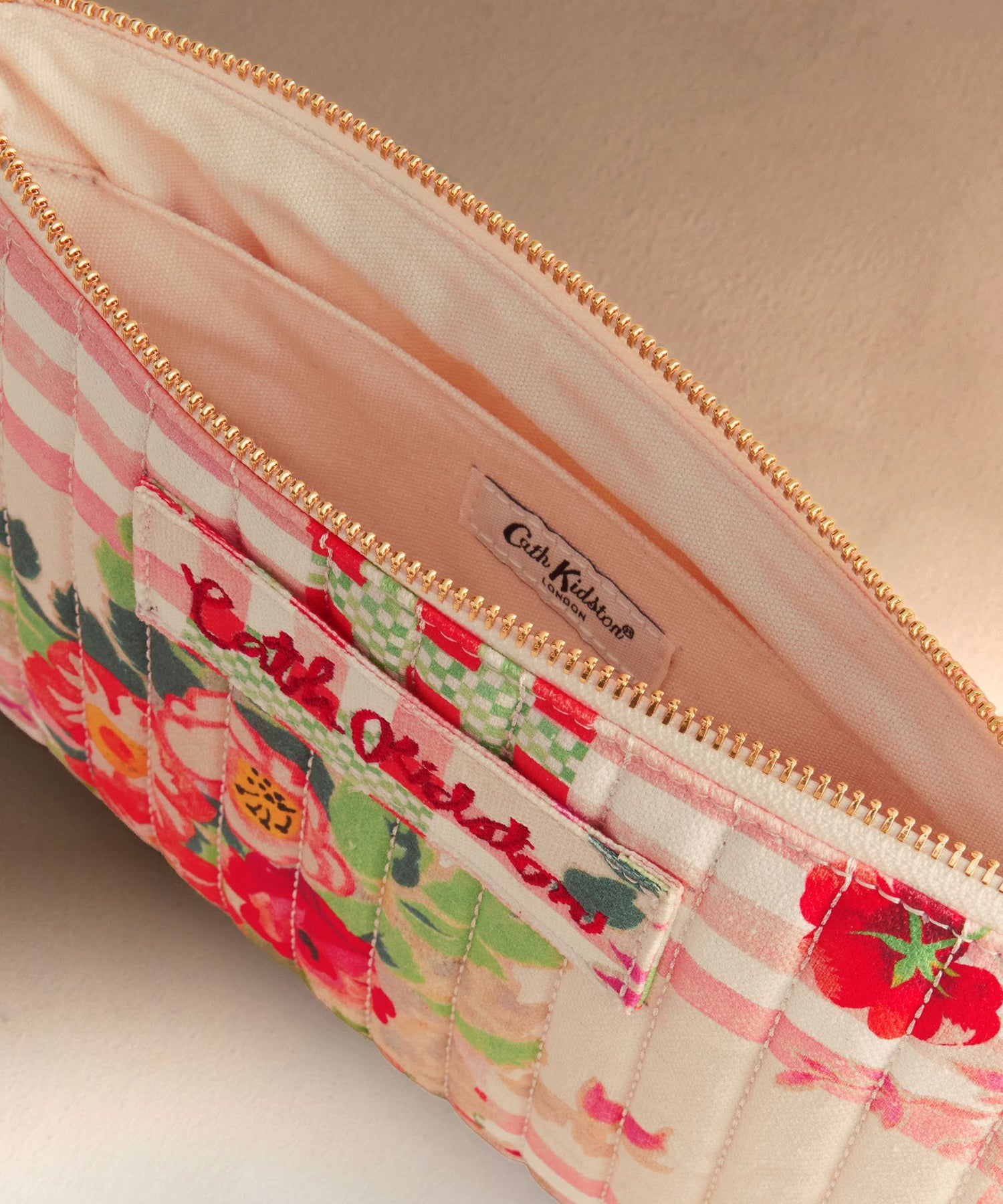 キルテッド ポーチ Archive Floral Check