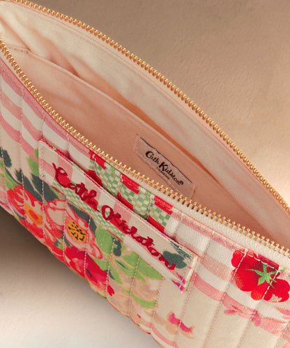 キルテッド ポーチ Archive Floral Check