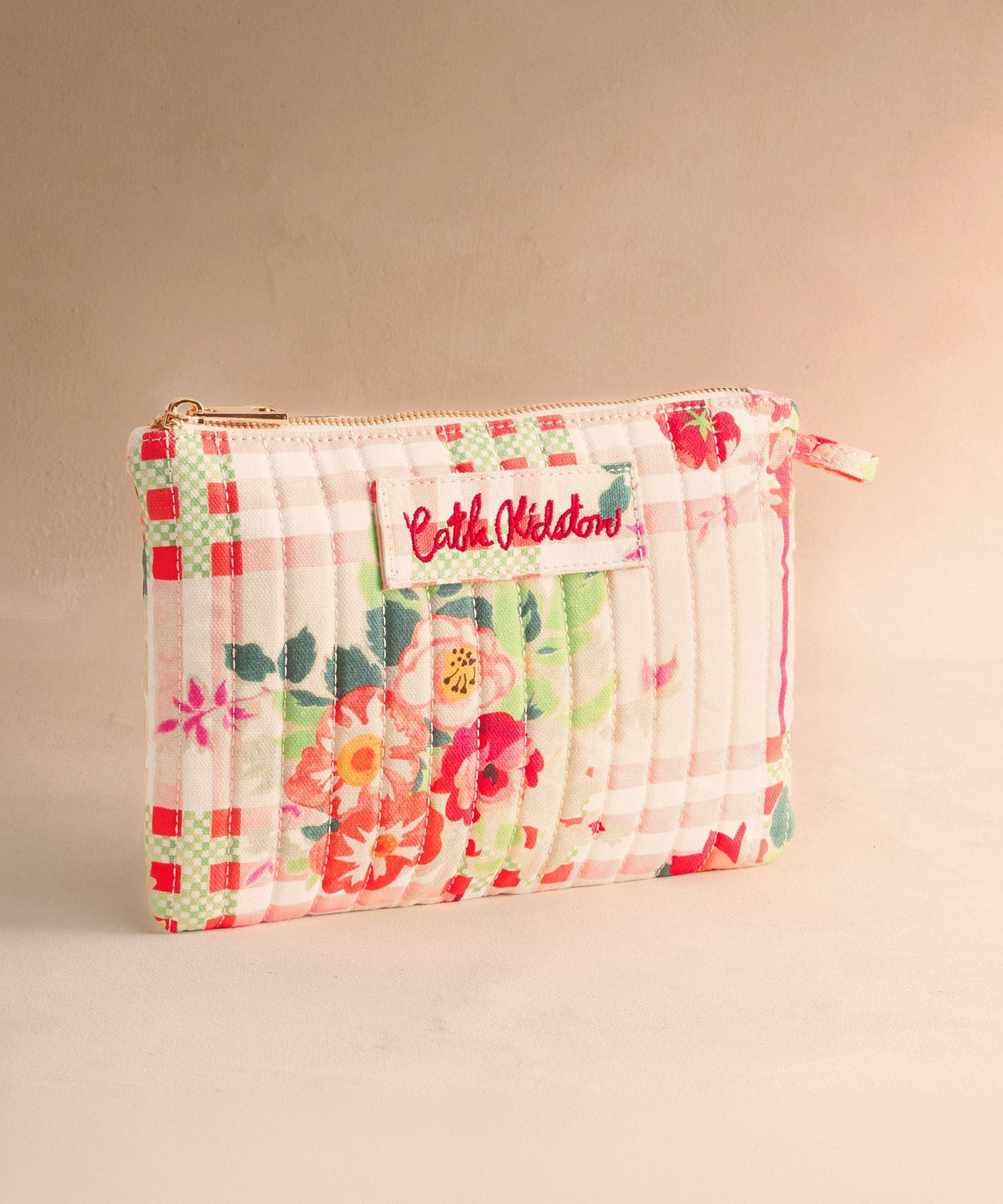 キルテッド ポーチ Archive Floral Check