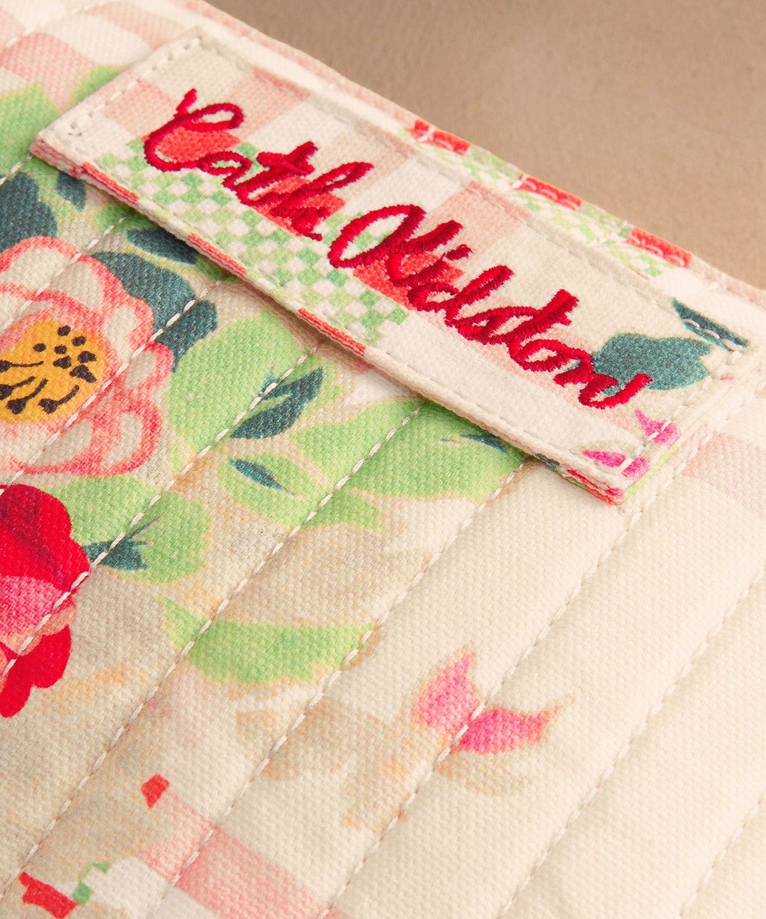 キルテッド ポーチ Archive Floral Check