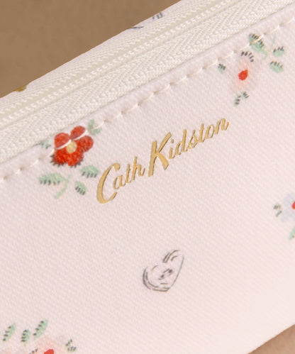 ミニ コンチネンタル ウォレット Button Block Floral