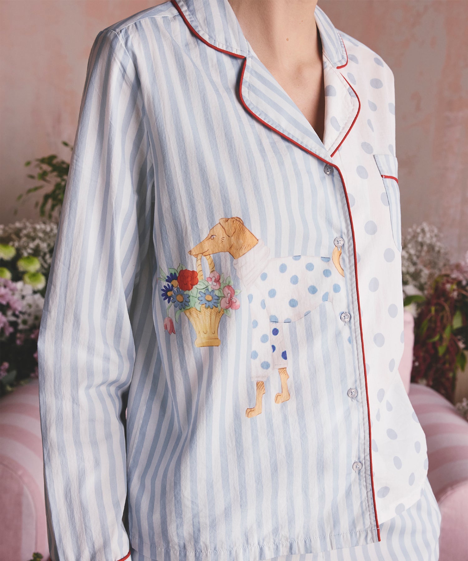 ボタン パジャマ Hackney Dogs