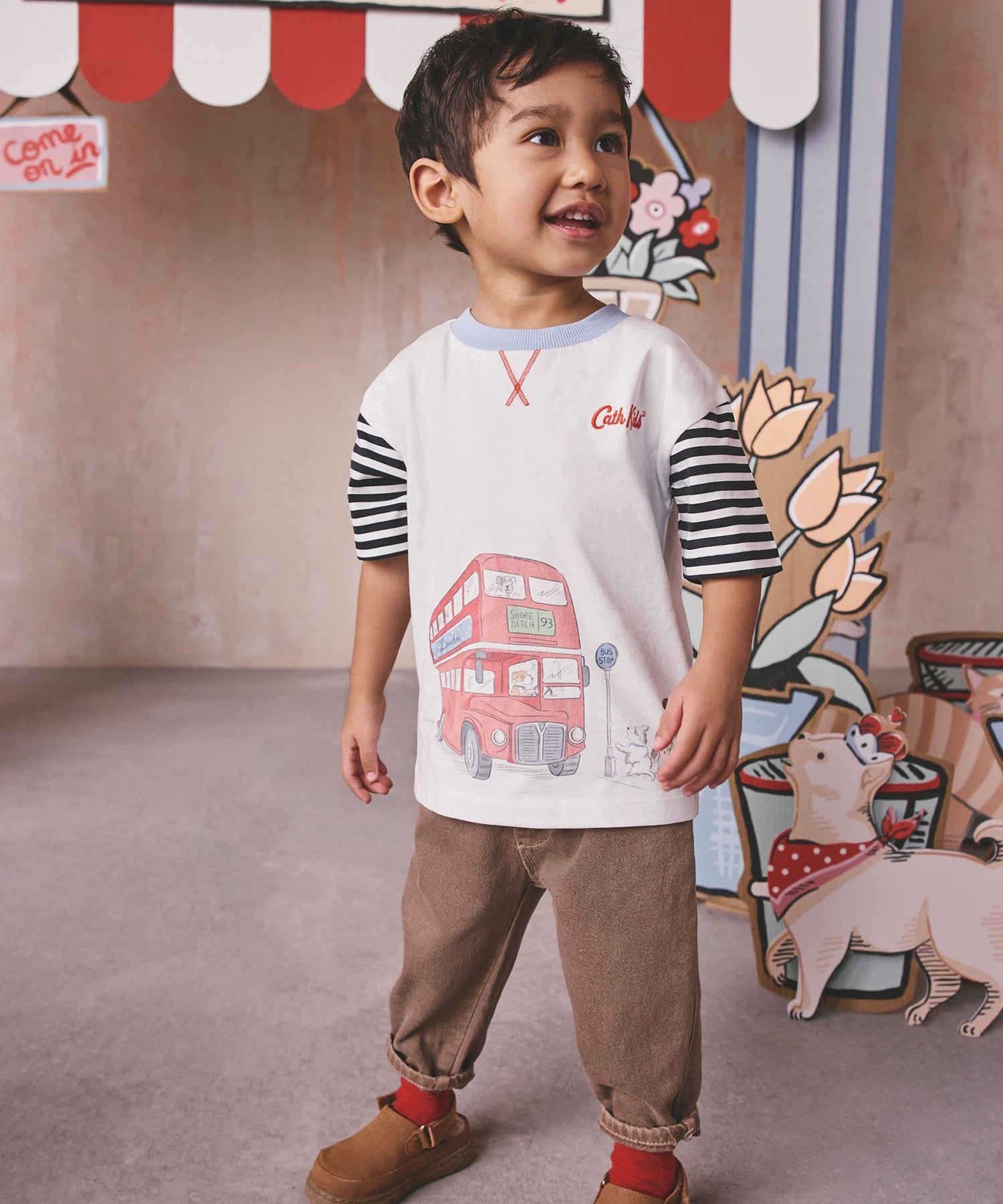 キッズ Tシャツ Stanley's London Bus | Cath Kidston 日本公式