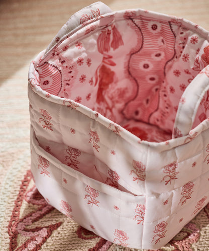 キルテッド ストレージ 2個セットSpitalfields Silk